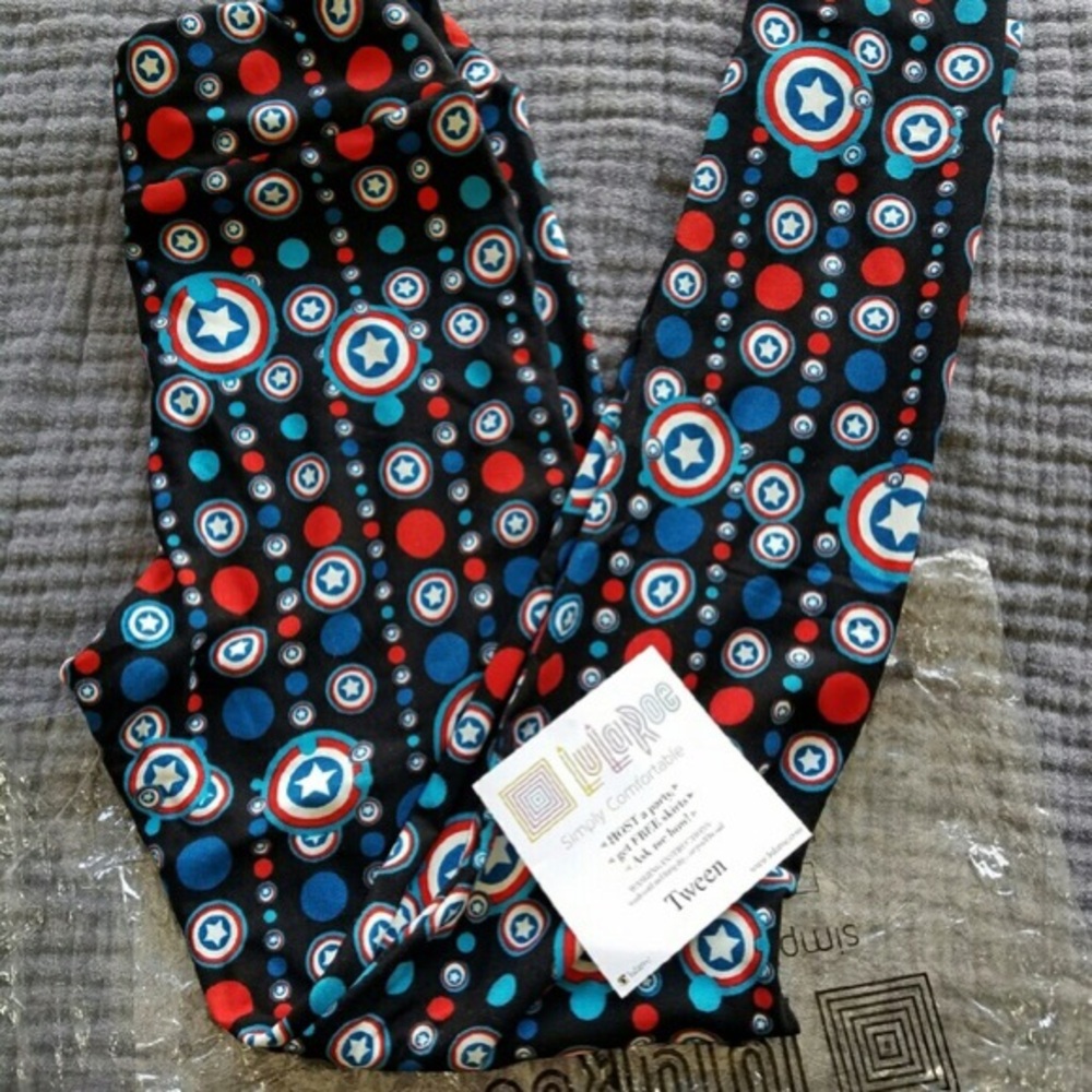 LuLaRoe Tween leggings Captain America